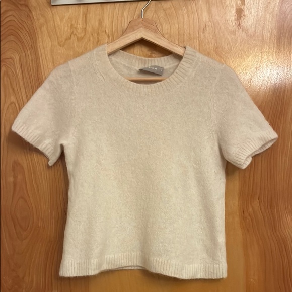 Everlane Tops - Everlane Alpaca Wool Cream Short Sleeve Top